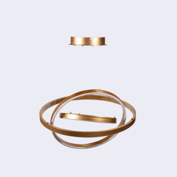 Lámpara Strom 3 aros Mediana Dorado